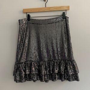 Micheal Kors Silver mini skirt